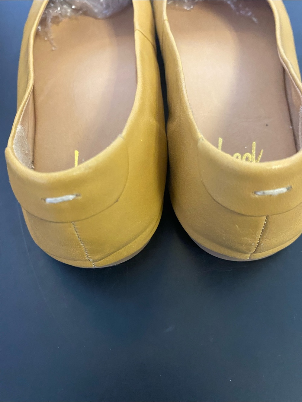 Beek Mustard Leather Ballet Flats - Picture 5 of 5